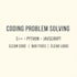 solve coding problems in cpp, python, and javascript