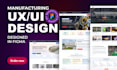 design a b2b manufacturing website UI UX in figma