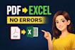 convert PDF to excel accurately and professionally