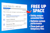 free up disk space and clean up your windows PC