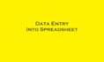 enter your data into spreadsheets