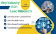 provide any industry b2b lead research
