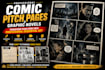 create noir comic pitch pages, sequential art and educational graphic novels
