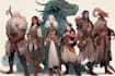 draw your dnd group party illustration