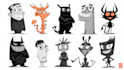 create cartoon character design mascot