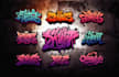 create graffiti lettering typography, text, and font logo