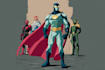 design cool superhero character art