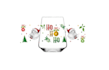 design drinking glasses christmas logo