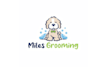 design unique miles dog grooming logo