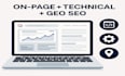 optimize on page, technical, and geo SEO to improve rankings