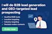 generate targeted b2b leads by location, industry, and role