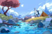 draw cartoon scenery illustration for you