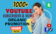 do grow 1000 subscription on your channel with real organic promotion