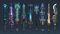design unique sword, axe, medieval weapon, spear