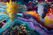create paint unique digital art abstract, surrealism