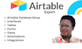 setup airtable database, airtable automation, integration and interfaces