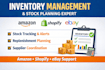 manage your amazon shopify ebay inventory and stock planning