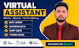 be your data entry web research assistant, data input excel
