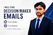find decision maker emails from linkedin and websites
