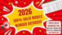 provide valid, latest indian mobile number database