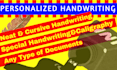 handwrite in elegant or cursive in any language