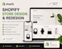 shopify store design redesign shopify dropshipping store shopify theme install