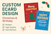 create custom christmas and birthday invitation ecards