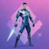 design superhero with glowing powers and effects