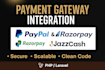 integrate secure payment gateways in PHP laravel