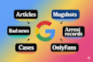 permanently remove mugshots cases articles news delete negative links on google