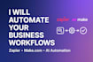 automate your business processes using zapier and  make