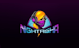 make luxurious logo for video game streamer nightasha