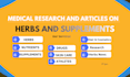 write health, supplement, herb, and medical research articles