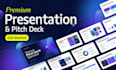 design a pitch deck, investor presentation, and startup deck