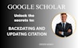 increase google scholar citation, and backdated citation