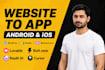 convert any website to mobile app and deliver aab file in one hour