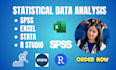 do statistical data analysis using spss, r, stata, excel and tableau
