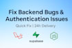 fix backend bugs authentication issues API problems