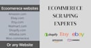 scrape product data from amazon, ebay, shopify or other ecommerce stores