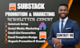 professionally promote substack, setup substack newsletter substack landing page