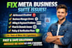 fix meta business suite problems and setup meta pixel for meta ads