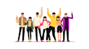 make you flat design character and mascot