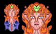 create a symmetrical fantasy illustration
