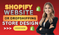 build professional shopify dropshipping store design and setup