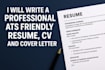 write a professional resume, CV and cover letter
