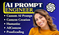 custom do chatgpt prompt write seo website content blog post humanize ai content