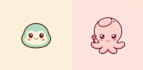 create a cute kawaii cartoon mascot logo design