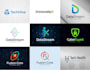 do modern tech, digital agency, information technology logo design