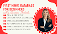 build your first ninox database, crm, erp system