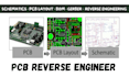 reverse engineer your pcb board into schematics, pcb layout bom and gerber files